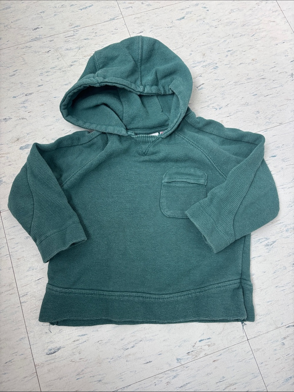 Zara Kids Hooded Sweatshirt in Teal Green